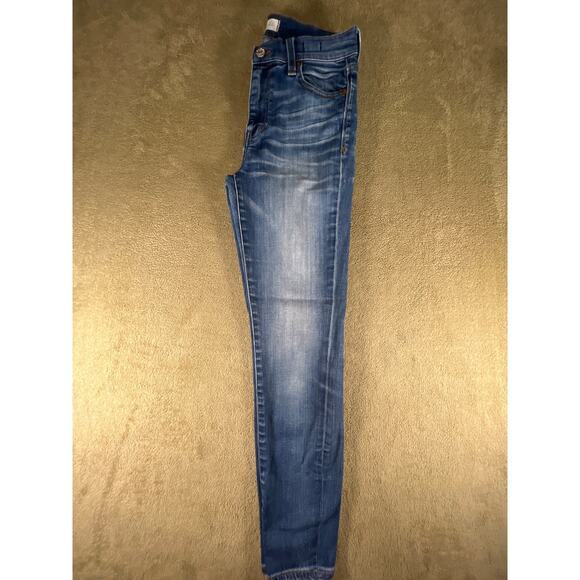Madewell, 10" High Riser Skinny Stretch Jeans Light Wash Blue Denim, Size: 27 - Picture 13 of 14
